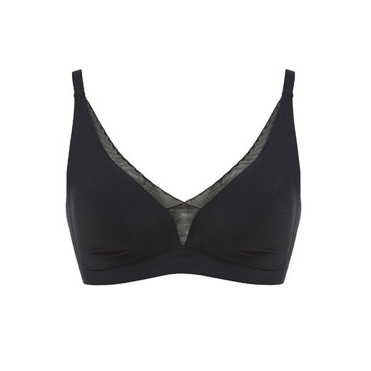 都市丽人Vbra内衣无尺码薄3/4杯泳布文胸二排无钢圈LB36K2 商品图5