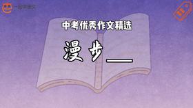 中考优秀作文精选：漫步____