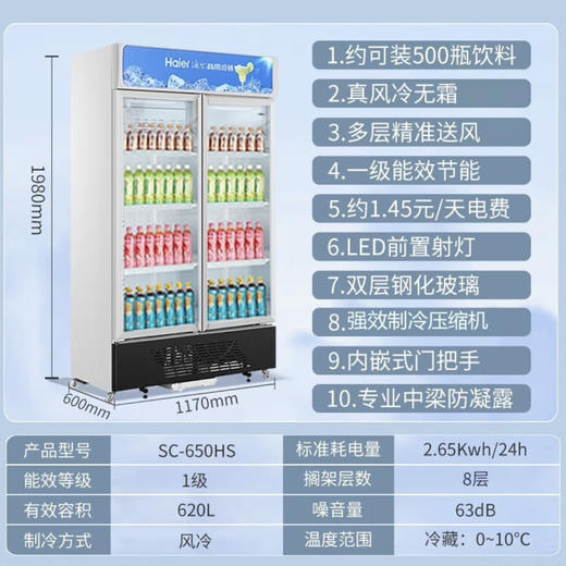 海尔（Haier）商用展示柜SC-650HS 商品图1