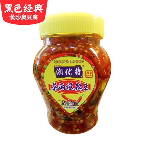 T湘优特茶油爆辣王，500g/瓶，MX12P 商品图0