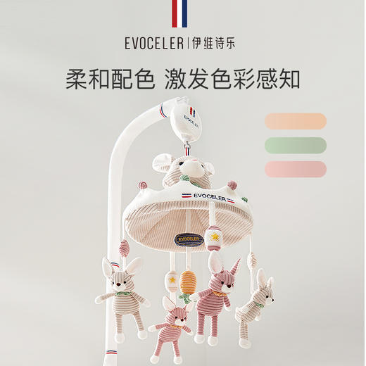 [屁侠推荐.pippa]英国evoceler 悬挂式音乐旋转摇铃 新生婴儿床摇铃玩具 宝宝床头床铃 商品图3