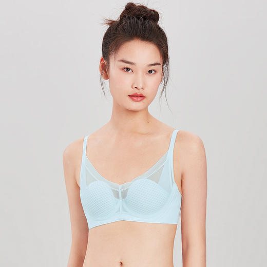都市丽人WISECOOL内衣BC薄3/4杯锁边布文胸三排软钢圈LB32D6 商品图10