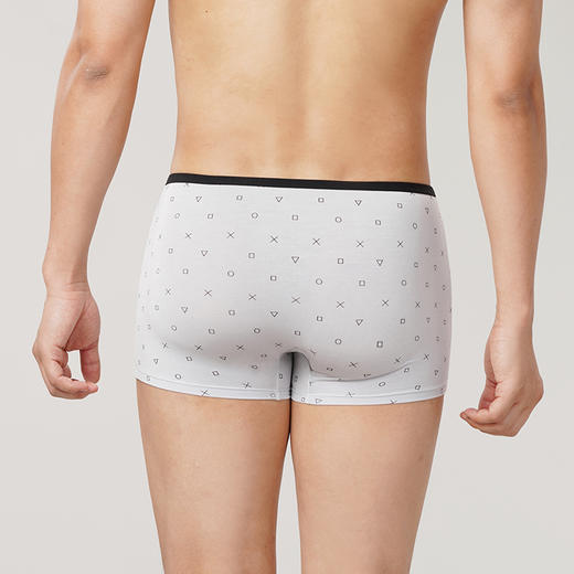 都市丽人日常休闲50S人棉平角裤男士内裤FK3CA8 商品图2