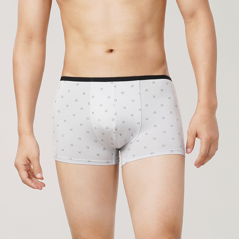 都市丽人日常休闲50S人棉平角裤男士内裤FK3CA8