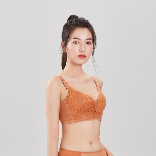 都市丽人舒软挺塑调整型内衣A:加厚B:中厚3/4杯蕾丝塑身文胸四排无钢圈LJ34B6 商品图1