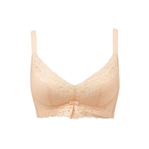 都市丽人聚拢升杯常规内衣B杯薄3/4杯蕾丝文胸三排树脂胶圈YB32C3 商品图5