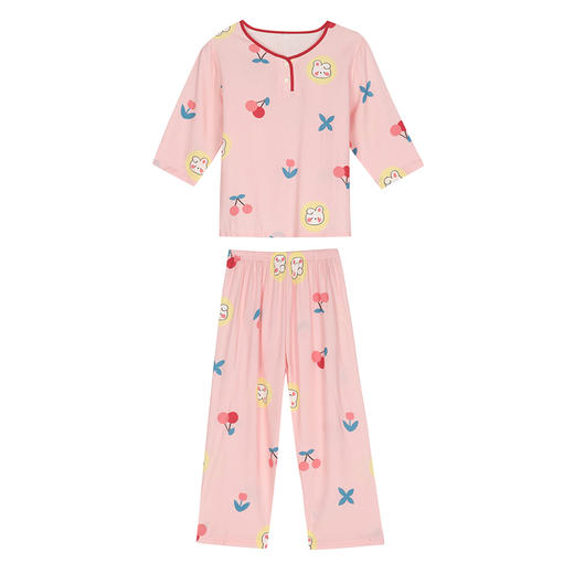 都市丽人梭织人棉薄长袖家居服睡衣JH32A3 商品图9
