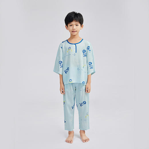 都市丽人梭织人棉薄长袖家居服睡衣JH32A3 商品图3