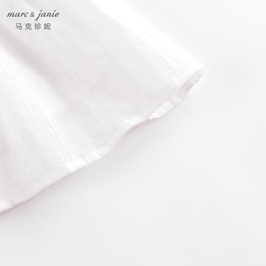 马克珍妮春装新款 女童田园风花苞袖全棉衬衫 儿童立领衬衣230183 商品图4