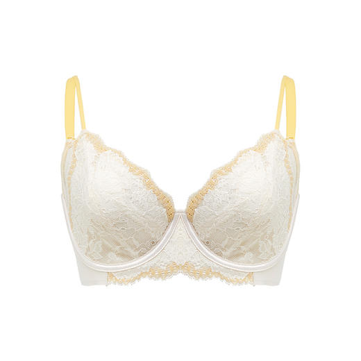 都市丽人完美包容内衣CD超薄3/4杯蕾丝文胸三排软钢圈YB33J5 商品图4
