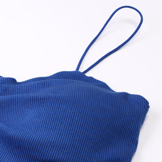 都市丽人罗纹棉吊带背心背心有胸垫LV33A1 商品图8