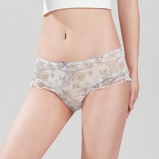 都市丽人时尚系列蕾丝平角裤女士内裤低腰平角裤LK35B8 商品图1