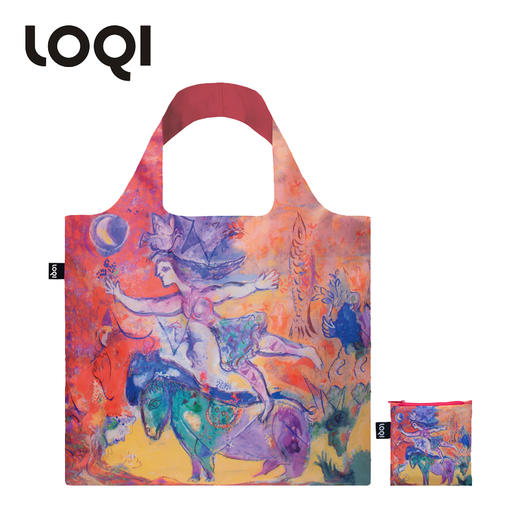 德国LOQI 博物馆系列 抽象画风景画合集 蒙德里安 夏加尔 万用环保袋 再生环保材料 单肩可折叠 旅行大容量 防泼水 超轻50g可承重40斤 商品图6