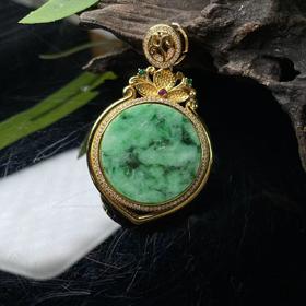 S925翡翠吊坠-全包圆形