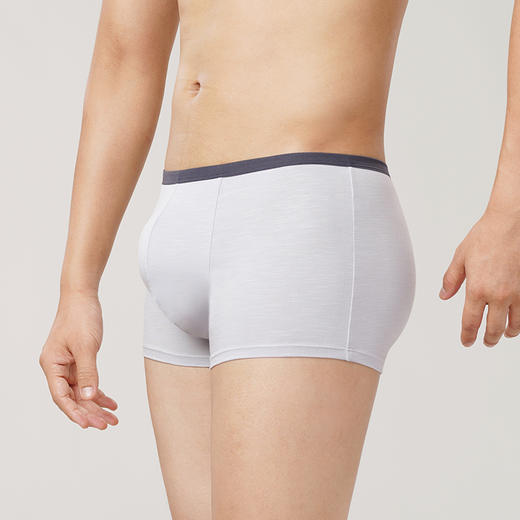 都市丽人简约基础竹节棉平角裤男士内裤FK3BA2 商品图1