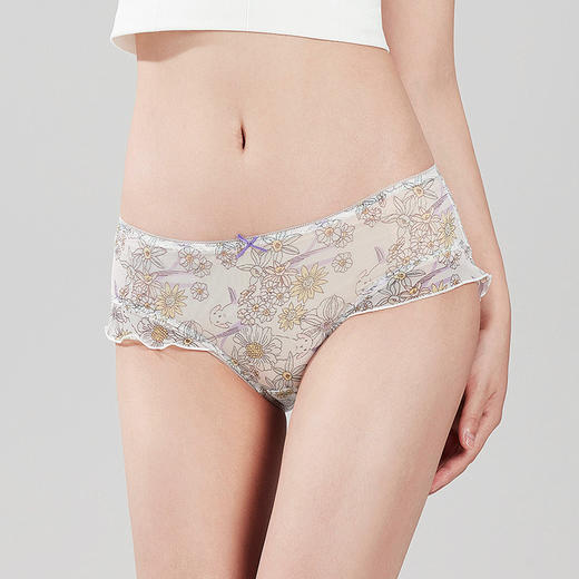都市丽人时尚系列蕾丝平角裤女士内裤低腰平角裤LK35B8 商品图0