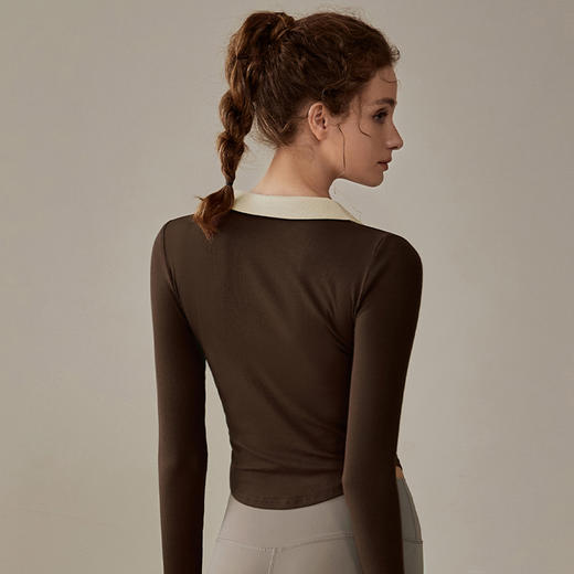 跃牌【瑜见伽人系列】修身跑步运动长袖上衣YJYE6040 商品图3