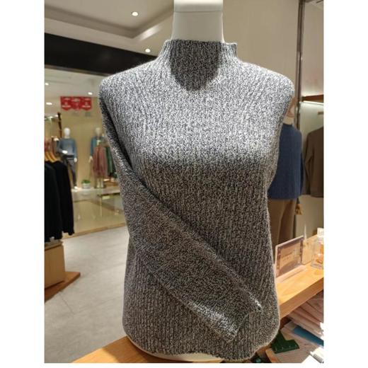 3楼珍贝自带半高领抽条女衫 商品图0