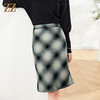 佐尔美2023春季新款 气质绵羊毛格纹包臀半身裙短裙女E03QZ08 商品缩略图3