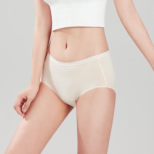 都市丽人基础系列天丝棉平角裤女士内裤中腰平角裤LK35D3 商品图1
