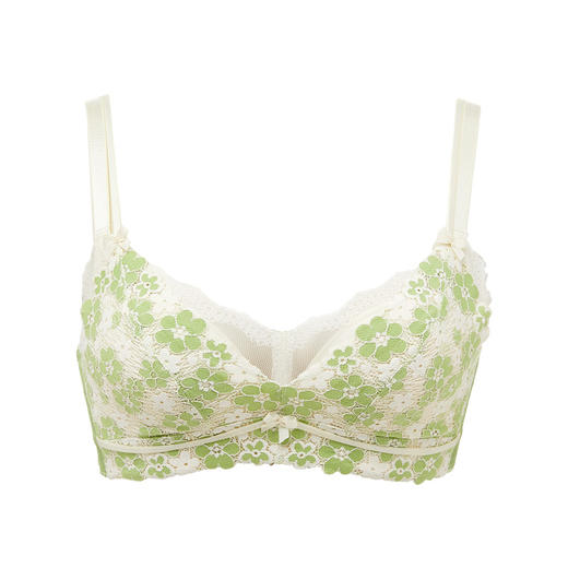 都市丽人自然舒适常规内衣B中厚3/4杯蕾丝文胸三排树脂胶圈BB31A2 商品图3