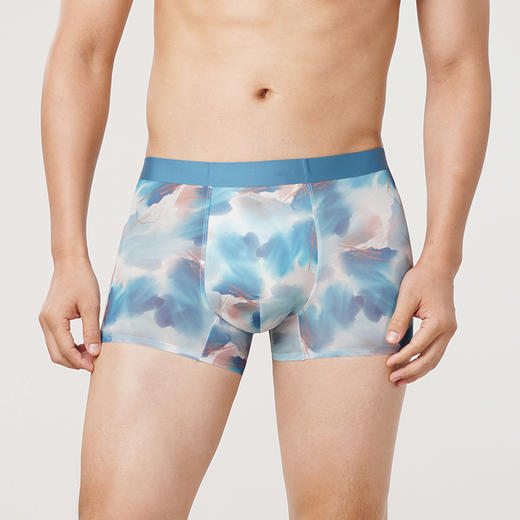 都市丽人潮流时尚冰丝（数码印花）平角裤男士内裤FK34A7 商品图0