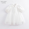 马克珍妮春夏新款 女童北欧风泡泡袖全棉网纱连衣裙230083 商品缩略图2