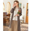 Famecoco范可儿羊毛毛衣开衫春季宽松针织外套女下摆开叉FAB1DF001 商品缩略图1