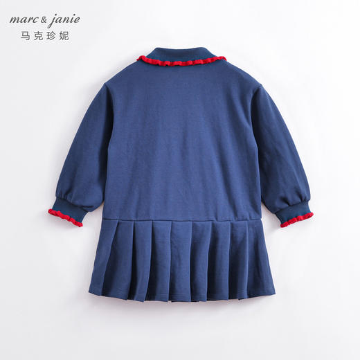 马克珍妮春装新款 女童学院风POLO领运动连衣裙230166 商品图2