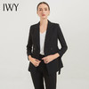 IWY/黑色新款高端御姐风黑色西装外套高冷套装西服女上衣两件套C12318+P12318 商品缩略图4