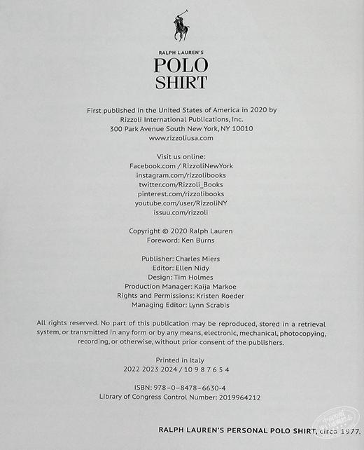 【中商原版】Ralph Lauren's Polo Shirt 进口艺术 Polo Shirt 拉尔夫劳伦的Polo衫 Rizzoli 商品图8