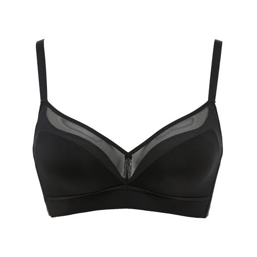 都市丽人0压无痕常规内衣B中厚3/4杯光面泳布文胸三排树脂胶圈LB31B5 商品图3