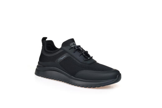 豪麟名鞋奥莱都彭男鞋织物+牛皮革休闲鞋E32111243黑色  原价3660元 商品图0