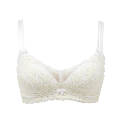 都市丽人自然舒适常规内衣B中厚3/4杯蕾丝文胸三排树脂胶圈BB31A2 商品图4