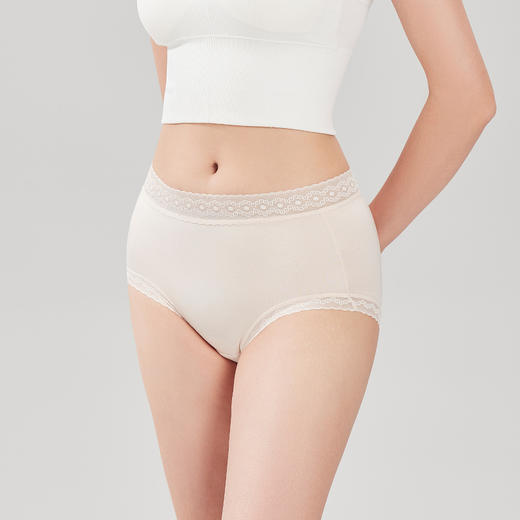 都市丽人健康系列人棉平角裤女士内裤新年本命年红品中腰平角裤LK35D2 商品图1