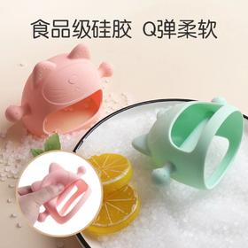 婴儿磨牙棒防吃手小猫咪咬胶小熊安抚硅胶牙胶玩具宝宝