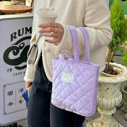 缤纷手提 BLEU et ROSE【方胖子】丝绒手提袋 商品图5