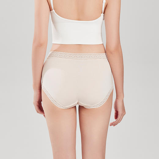 都市丽人健康系列人棉平角裤女士内裤新年本命年红品中腰平角裤LK35D2 商品图2