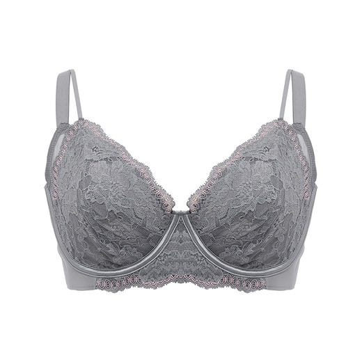 都市丽人完美包容内衣CD超薄3/4杯蕾丝文胸三排软钢圈YB33J5 商品图5