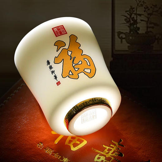 【帝王御笔 福寿双全】福寿绵长对杯/对瓶，笔墨堆金 福寿献瑞，作者签章 品质保证，福寿安康 精美好礼 商品图9