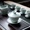 【丰子汝窑】【2019香韵盖碗组】茶具套装手工开片套组礼品陶瓷汝瓷功夫茶具 商品缩略图1