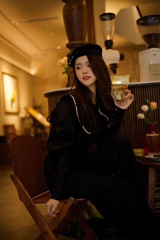 可拆卸撞色蝴蝶领衬衫 商品图4