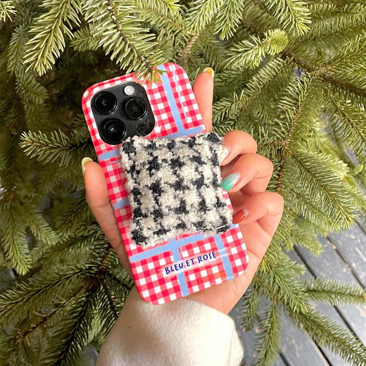 毛绒花呢 BLEU et ROSE【小枕头】毛呢手机支架 商品图4