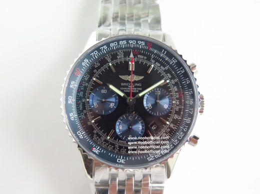 GF百年灵航空计时01系列 43毫米直径 全新透底后盖，机芯可见，圈口可转动 7750全自动计时机芯，镀蓝膜蓝宝石镜面，316精钢表壳，夜光表盘指针，GF大厂品质⚠️请认准独家品质 商品图0