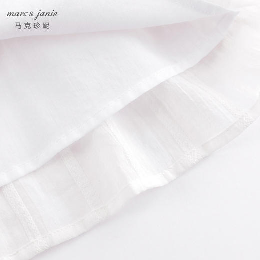 马克珍妮春装新款 女童田园风花苞袖全棉衬衫 儿童立领衬衣230183 商品图5