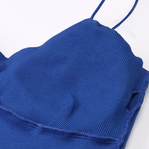 都市丽人罗纹棉吊带背心背心有胸垫LV33A1 商品图10