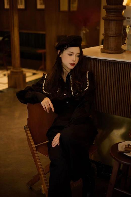 可拆卸撞色蝴蝶领衬衫 商品图5