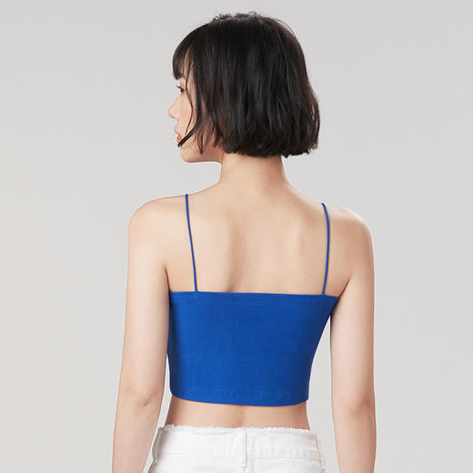 都市丽人罗纹棉吊带背心背心有胸垫LV33A1 商品图2