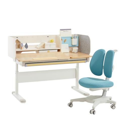 【三妈专属】【2022抗干扰系列俄罗斯A级桦木版】纯实木儿童学习桌椅套装 商品图2