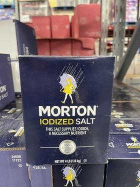 莫顿盐（Morton Salt）自然醇净，不添加抗结剂等添加剂，是百姓餐桌上的亲民好盐！美国制盐标准，安全可靠！ 美国代购，无中文标签，介意慎拍 A